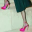 Chic / Beautiful Green Cocktail Party Satin Womens Sandals 2023 14 cm Stiletto Heels Ankle Strap Pointed Toe Sandals High Heels