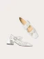 Vintage Weiß Spitze Brautschuhe 2024 5 cm Thick Heels Quadratische Zehe Hochzeit Pumps