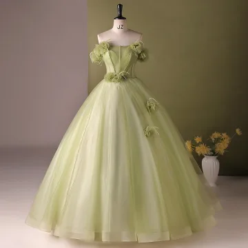 Elegante Saliegroen Appliques Galajurken 2024 Baljurk Strapless Mouwloos Ruglooze Lange Gala Gelegenheid Jurken