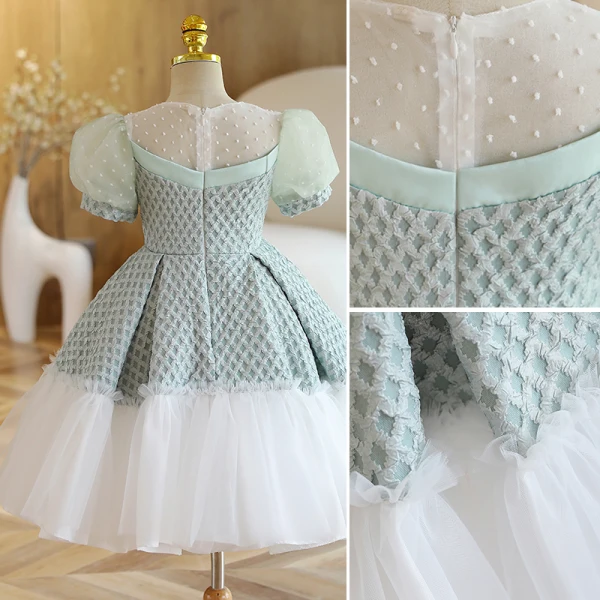 Chic Beautiful Sage Green Short Birthday Flower Girl Dresses 2022 Ball Gown Scoop Neck Puffy Short Sleeve Flower Girl Dresses Chic Beautiful Sage Green Short Birthday Flower Girl Dresses 2022 Ball Gown Scoop Neck Puffy Short Sleeve Flower Girl Dresses