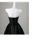 Fashion Black Bow Glitter Party Dresses 2026 Crossed Straps A-Line / Princess Strapless Sleeveless Backless Floor-Length / Long Cocktail Party Evening Party Formal Dresses