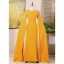 Vintage / Retro Yellow Rhinestone Prom Dresses 2024 Trumpet / Mermaid Scoop Neck Long Sleeve Floor-Length / Long Formal Dresses
