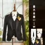 Fall Winter Black 6-piece Long Sleeve Boys Wedding Suits 2025 Body Jewellery Coat Pants Shirt Tie Vest