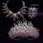 Uroczy Srebrny Rhinestone Ozdoby Do Włosów Ślubne Tiara Stop 2023