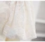 Modest / Simple Elegant Ivory Lace Flower Satin Wedding Dresses 2023 Ball Gown High Neck Short Sleeve Bow Sash Floor-Length / Long Wedding