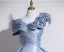 Elegant Sky Blue Appliques Satin Prom Dresses 2026 Ball Gown Scoop Neck Short Sleeve Backless Floor-Length / Long Formal Dresses