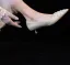 Bling Bling Champagne Perlage Paillettes Chaussure De Mariée 2023 Cuir 3 cm Talons Aiguilles Talon Bas À Bout Pointu Mariage Escarpins Talons Hauts