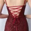 Glitzernden Sexy Burgunderrot Pailletten Gespaltete Front Abendkleider 2024 Meerjungfrau Spaghettiträger Ärmellos Rückenfreies Lange Abend Festliche Kleider