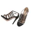 Sexy Gold Evening Party Womens Sandals 2022 Ankle Strap 11 cm Stiletto Heels Open / Peep Toe Sandals High Heels