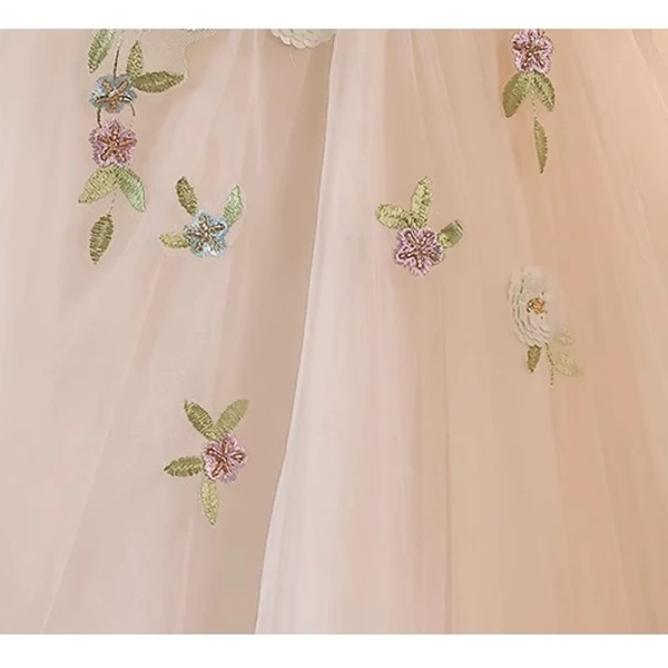 Charming Blushing Pink Sequins Lace Flower Prom Dresses 2023 A-Line / Princess Off-The-Shoulder Sleeveless Backless Floor-Length / Long Prom Formal Dresses