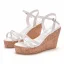 Bohemia Sexy White Street Wear Womens Sandals 2022 10 cm Wedges Open / Peep Toe Sandals High Heels