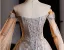 Luxury / Gorgeous Gold Beading Sequins Prom Dresses Ball Gown 2024 Off-The-Shoulder Long Sleeve Backless Floor-Length / Long Prom Formal Dresses