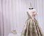 Fashion Blushing Pink Printing Prom Dresses 2024 A-Line / Princess Bow Strapless Sleeveless Backless Floor-Length / Long Prom Formal Dresses