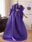 Vintage Purple Handgjort Satin Afton Bal Sjalar Jackor & Omslag 2024