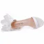 Sexy Witte Strik Gala Sandalen Dames 2025 Enkelband 9 cm Dikke Hak Peep Toe Sandalen Hoge Hakken