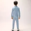 Sky Blue Stripe Long Sleeve Boys Wedding Suits 2022 Body Jewellery Coat Pants Shirt Tie Vest Wedding