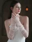 Chic / Belle Blanche Perle Tulle Mariage Gants Mariage 2025