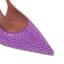 Sexy Bordeaux Faux Diamant Soirée Sandales Femme 2022 Bride Cheville 9 cm Talons Aiguilles À Bout Pointu Sandales Talons Hauts