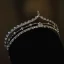 Eenvoudige Zilveren Rhinestone Legering Zirkonium Tiara Bruids Haaraccessoires 2022 Huwelijk Tiara