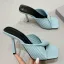 Chic / Beautiful Sky Blue Street Wear Womens Sandals 2022 9 cm Stiletto Heels Open / Peep Toe Sandals High Heels