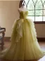 Schöne Salbeigrün Rüschen Ballkleider 2024 Ballkleid Spaghettiträger Ärmellos Rückenfreies Sweep / Pinsel Zug Ball Festliche Kleider
