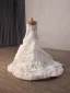 Haut de Gamme Charmant Blanche Volants en Cascade Perlage Paillettes En Dentelle Fleur Robe De Mariée 2026 Trompette / Sirène De l'épaule Manches Longues Dos Nu Tribunal Train