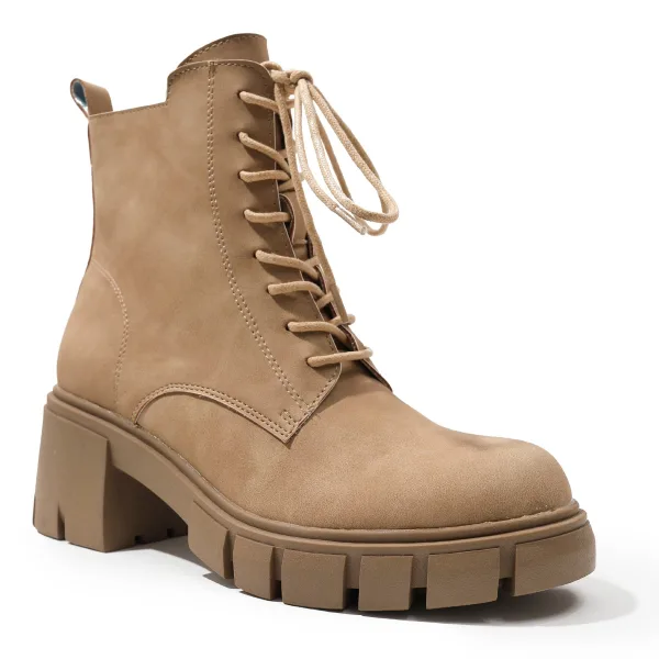 Fashion Brown Fall Winter Street Wear Womens Boots 2023 5 cm Low Heels / Kitten Heels Thick Heels Round Toe Womens Boots