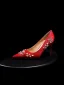 Chic / Belle Rouge Satin Promo Cristal Escarpins 2026 6 cm Talons Aiguilles À Bout Pointu Talons Hauts