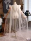 Chic / Beautiful White Handmade  Tassel Prom shawl 2025 Tulle