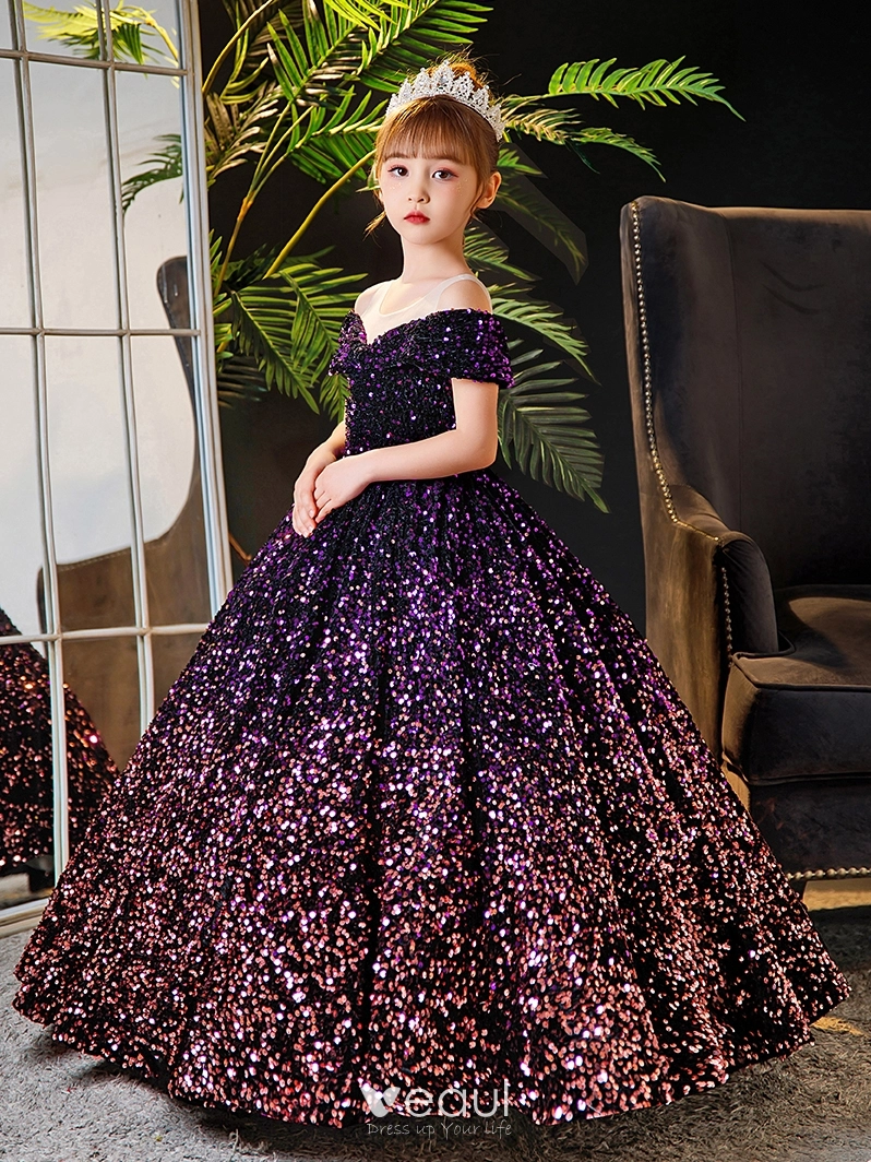 Vestidos morados para niñas clearance