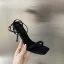 Sexy Noire Vêtement de rue Sandales Femme 2022 Bride Cheville 9 cm Talons Aiguilles Peep Toes / Bout Ouvert Sandales Talons Hauts