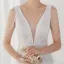 Scintillantes Blanche Paillettes Robe De Soirée 2022 Trompette / Sirène V-Cou Perlage Gland Sans Manches Dos Nu Longue Soirée Robe De Ceremonie