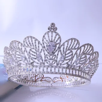 Barokk Sølv Rhinestone Bryllup Krone 2022 Zirkon Legering Har Tilbehor
