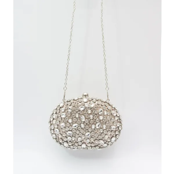 Bling Bling Champagne Rhinestone Evening Party Clutch Bags 2023