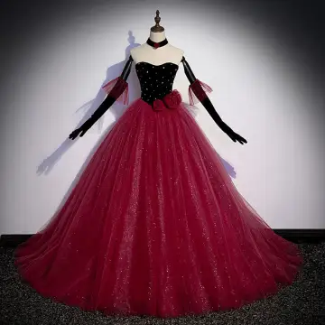 Charmant Bordeaux Paillettes Robe De Soirée 2022 Robe Boule Bustier Sans Manches Dos Nu Train De Balayage Soirée Robe De Ceremonie