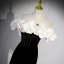 Sexy Schwarz Abendkleider 2023 Meerjungfrau Rüschen Off Shoulder Ärmellos Rückenfreies Sweep / Pinsel Zug Abend Festliche Kleider