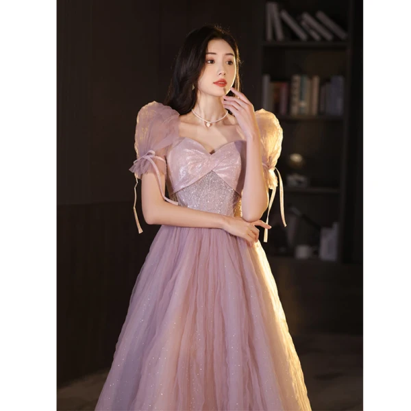 Chic Beautiful Blushing Pink Glitter Sequins Prom Dresses 2023 A-Line Princess Square Chic Beautiful Blushing Pink Glitter Sequins Prom Dresses 2023 A-Line Princess Square