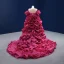 High-end Fashion Fuchsia Beading Pearl Rhinestone Sequins Cascading Ruffles Prom Dresses 2022 A-Line / Princess Asymmetrical Scoop Neck Short Sleeve Prom