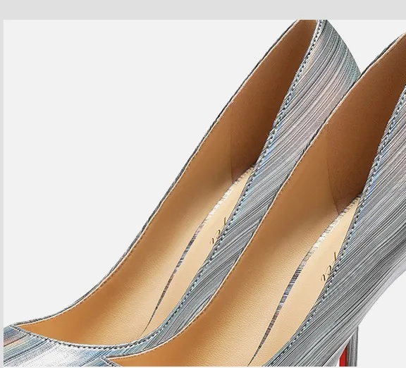 Unieke Blozen Roze Avond Leer Pumps 2025 10 cm Naaldhakken / Stiletto Spitse Neus Pumps Hoge Hakken