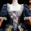 Vintage / Retro Medieval Navy Blue Lace Flower Rhinestone Sequins Prom Dresses 2026 Ball Gown Square Neckline Short Sleeve Floor-Length / Long Prom Formal Dresses