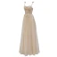 Charming Blushing Pink Evening Dresses 2022 A-Line / Princess Spaghetti Straps Sleeveless Backless Beading Rhinestone Lace Flower Floor-Length / Long Evening Party Formal Dresses