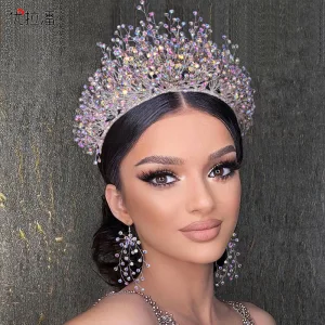 Charmant Bling Bling Fait Main Multi Couleurs Faux Diamant Alliage Accessoire Cheveux Mariage 2023 Mariage