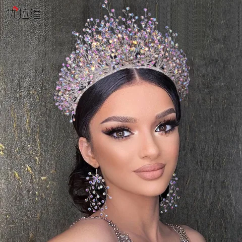 Charmant Bling Bling Handgefertigt Multifarben Strass Legierung Haarschmuck Braut 2023 Hochzeit
