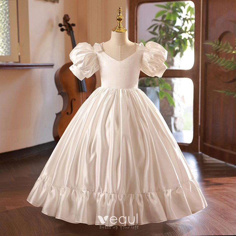 V neck flower girl dress 2025