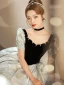 Elegant Black Glitter Prom Dresses 2023 A-Line / Princess Square Neckline Short Sleeve Backless Floor-Length / Long Prom Formal Dresses