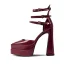 Unusual Green Cocktail Party 14 cm Thick Heels Womens Sandals 2022 Ankle Strap Pointed Toe Womens Shoes High Heels