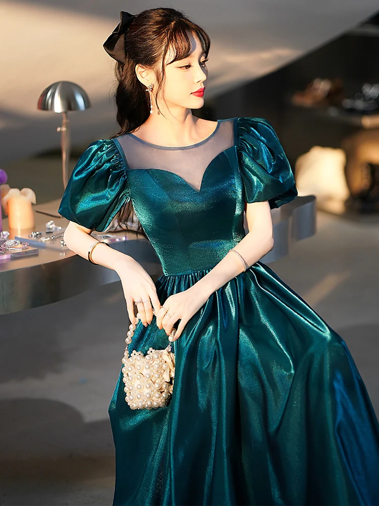 slim fit dress slacks Women's Long Green Prom Dress 2023 Mermaid V Neck Crystal Long Sleeves 26W / Black main image 0