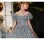 Sparkly Multi-Colors Sequins Birthday Flower Girl Dresses 2024 Ball Gown Scoop Neck Short Sleeve Floor-Length / Long
