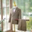 Fall Winter Coffee Long Sleeve Boys Wedding Suits 2024 Body Jewellery Coat Pants Shirt Tie