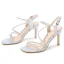 Sexy Sommer Rosa Abend Sandalen Damen 2022 Strass Knöchelriemen 8 cm Stilettos Spitzschuh Sandaletten Hochhackige